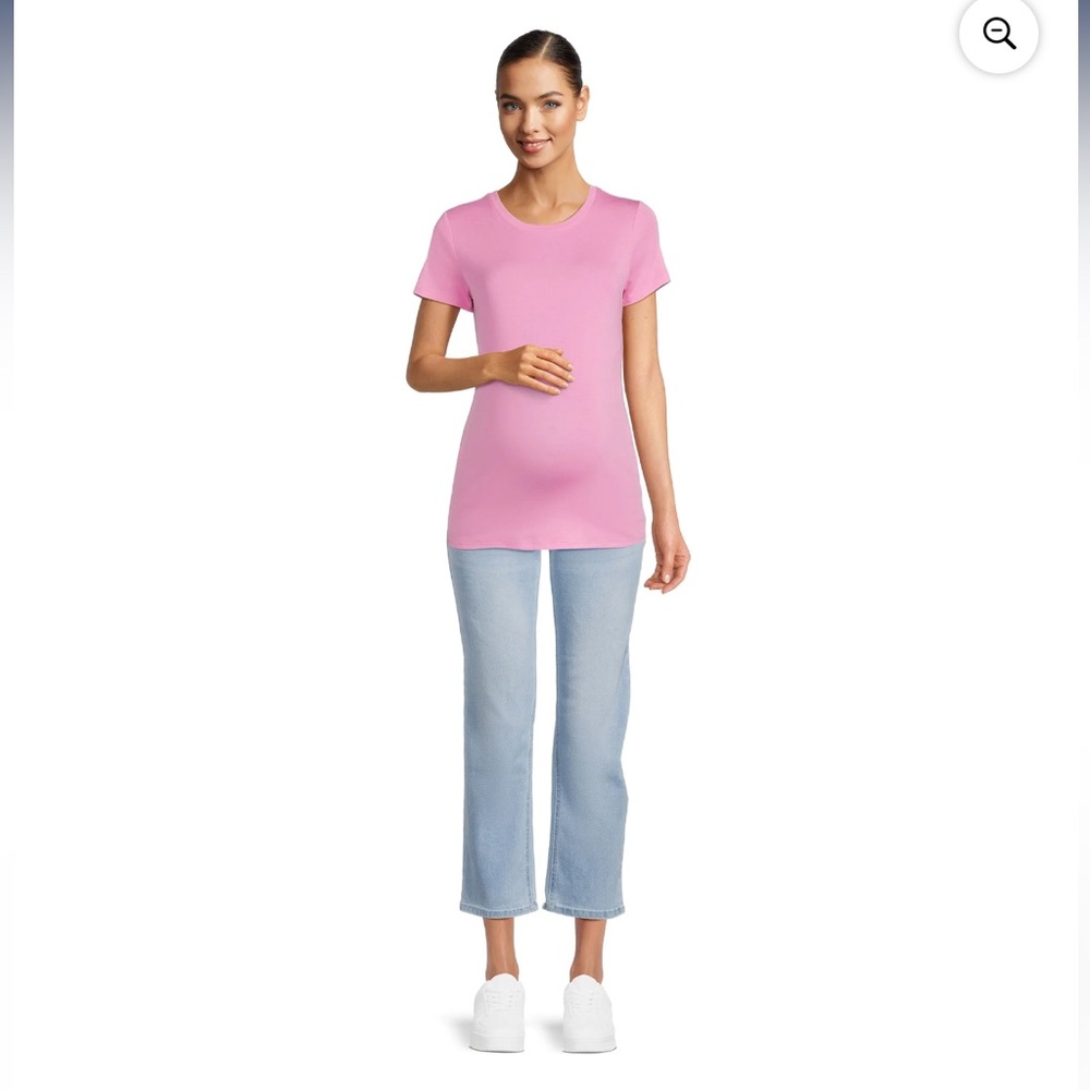 Maternity straight jeans with belly band